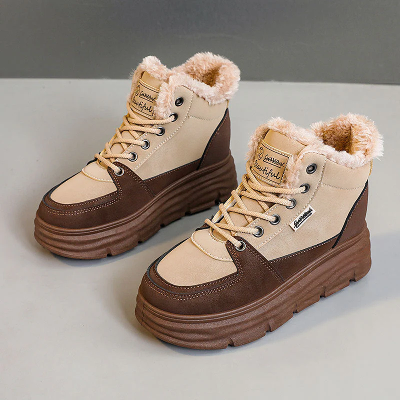 Damen Winter Sneaker mit flauschigem Innenfutter und modischer Plateau-Sohle - Image 6