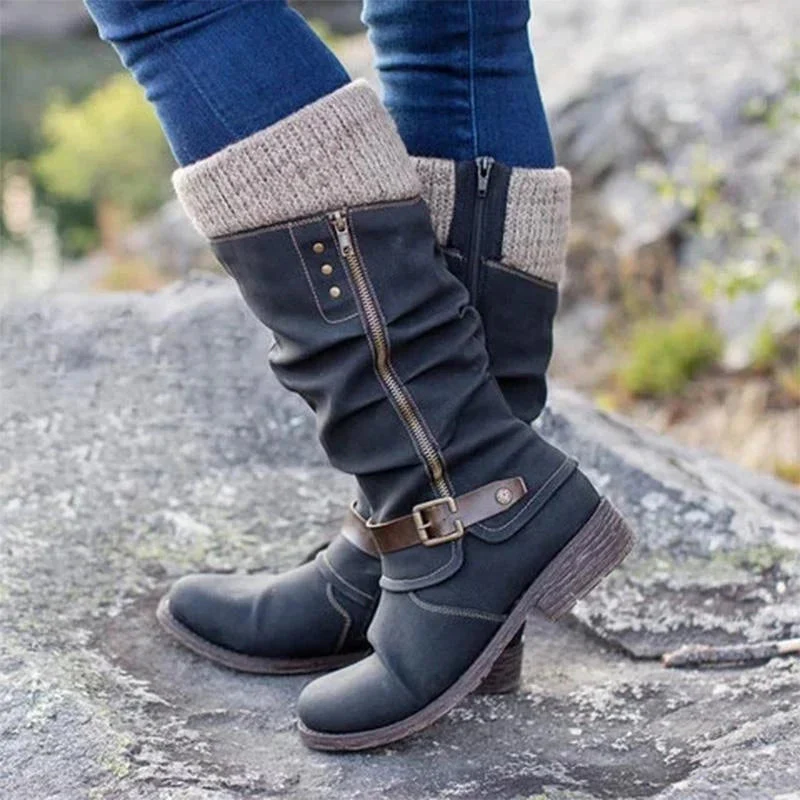 Damen Winter Stiefel | Casual hoch mit Absatz - Image 4
