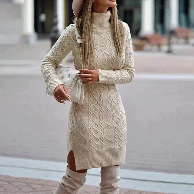 Damen Winter Strickkleid | Mit Rollkragen für kühle Tage - Image 3