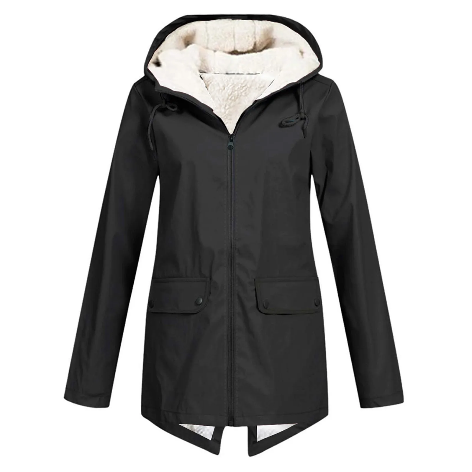 Damen Winter Wasserdichter Trenchcoat | Mit Kapuze - Image 2