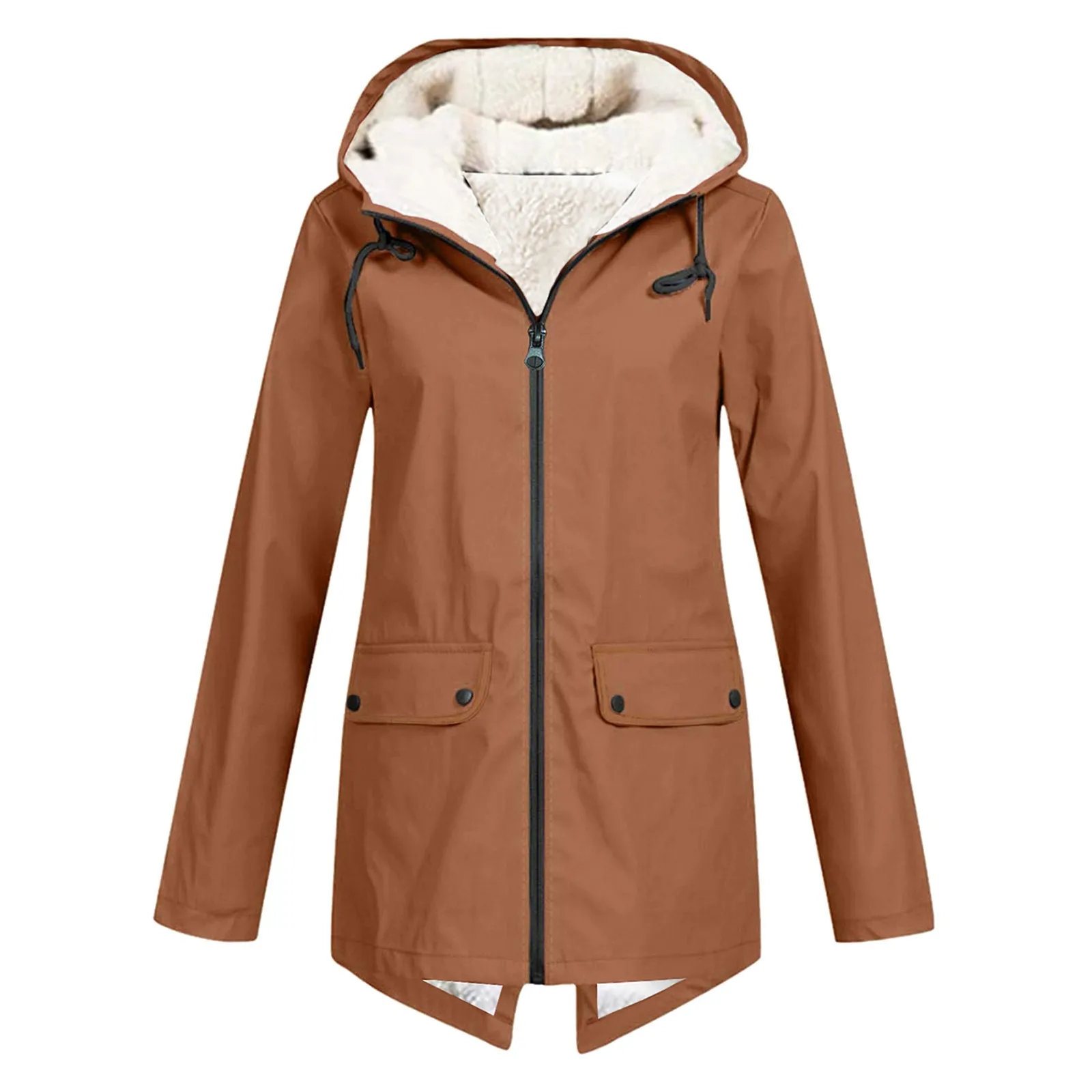 Damen Winter Wasserdichter Trenchcoat | Mit Kapuze - Image 8