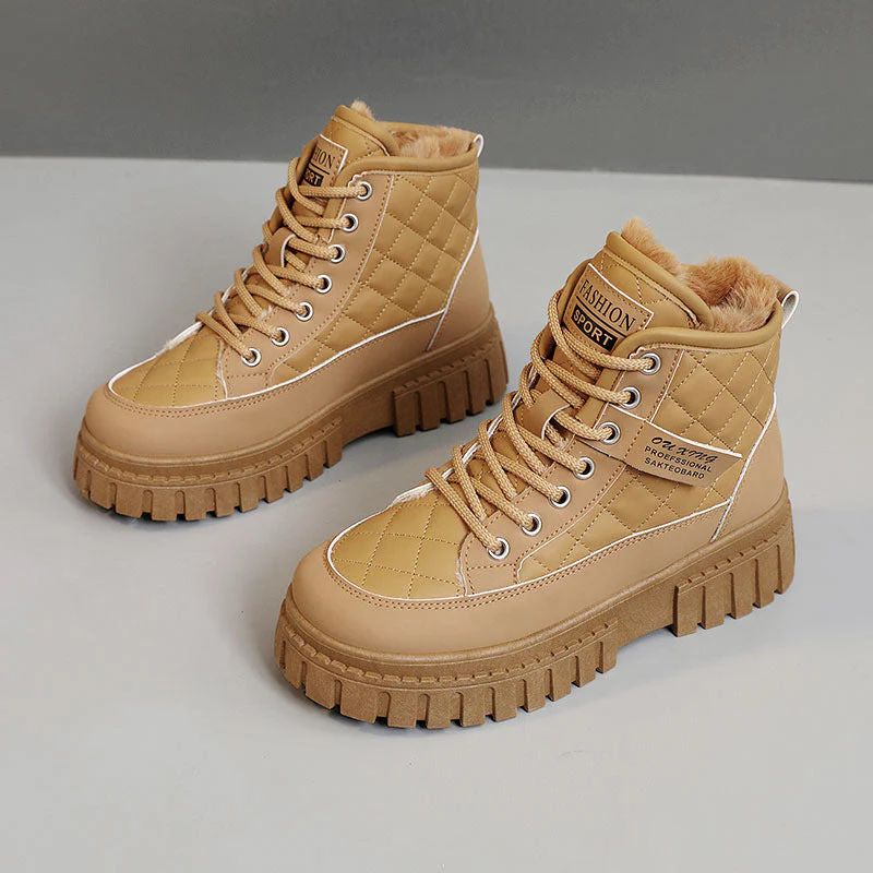 Damen Winterliche High-Top Boots mit kuscheligem Innenfutter und rutschfester Sohle - Image 7