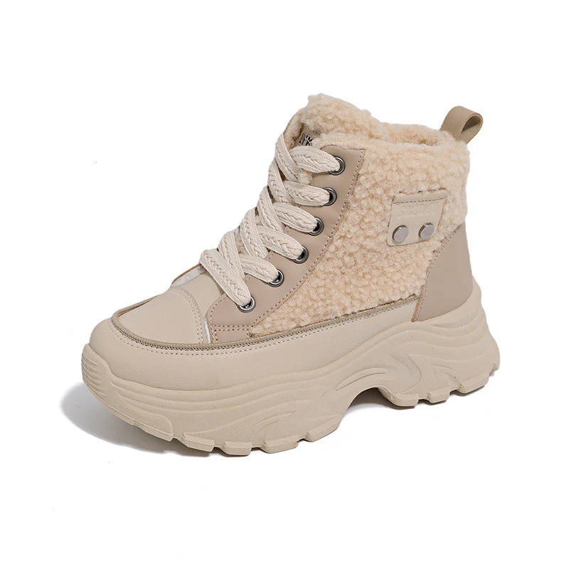 Damen Winterliche High-Top Sneaker mit kuscheligem Fleece-Futter und rutschfester Sohle - Image 4