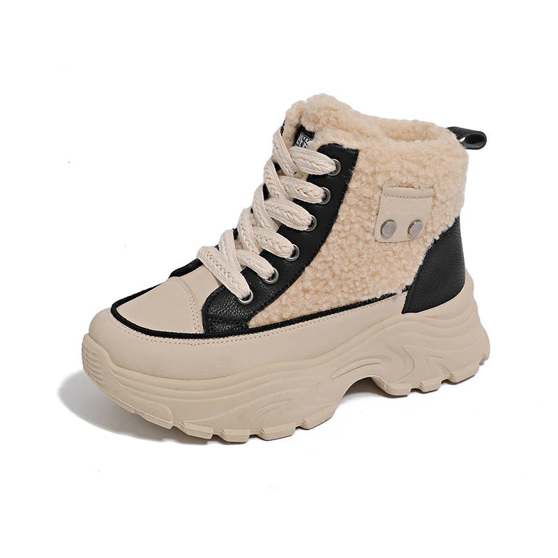 Damen Winterliche High-Top Sneaker mit kuscheligem Fleece-Futter und rutschfester Sohle - Image 5