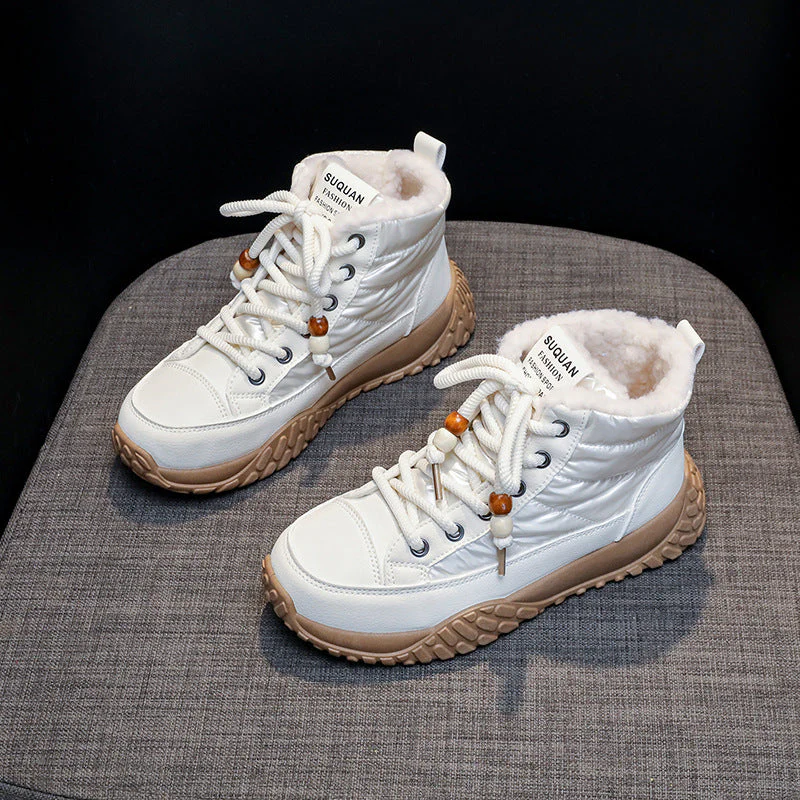 Damen Winterliche High-Top Sneaker mit schützender Fleece-Innenausstattung