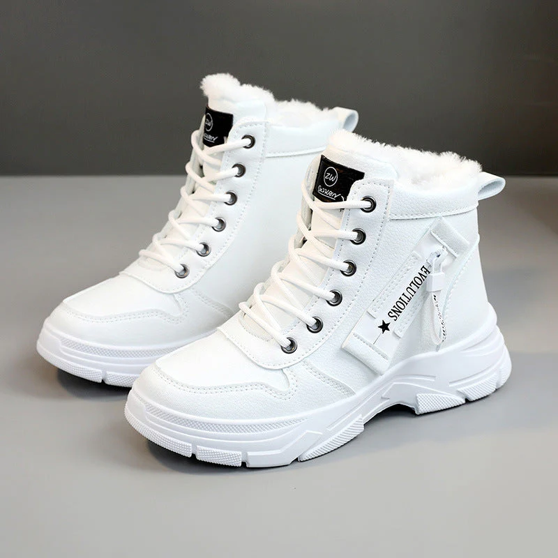 Damen Winterliche High-Top Sneakers mit Fleece-Futter und rutschfester Sohle - Image 5