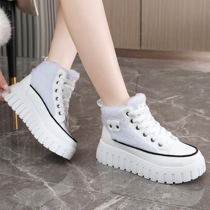 Damen Winterliche High-Top Sneakers mit kuscheligem Innenfutter und modischen Akzenten - Image 3