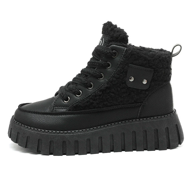 Damen Winterliche High-Top Sneakers mit kuscheligem Innenfutter und modischen Akzenten - Image 5