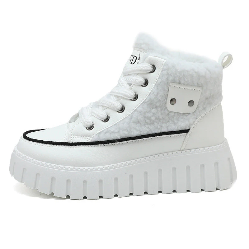 Damen Winterliche High-Top Sneakers mit kuscheligem Innenfutter und modischen Akzenten - Image 6