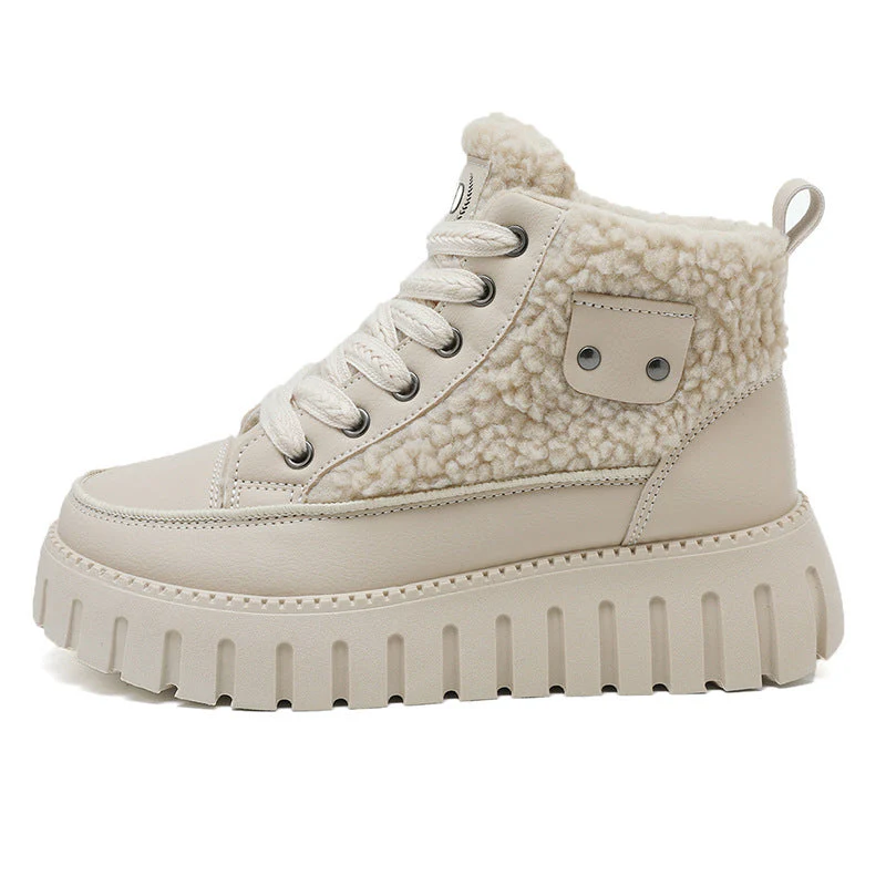 Damen Winterliche High-Top Sneakers mit kuscheligem Innenfutter und modischen Akzenten - Image 7