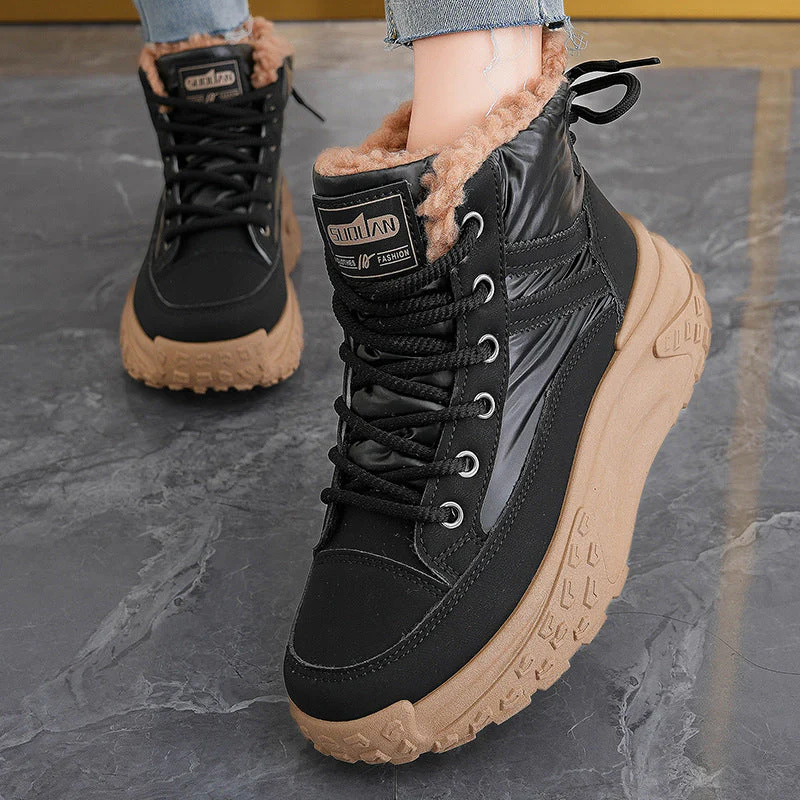 Damen Winterliche High-Top Sneakers mit kuscheligem Innenfutter und rutschfester Sohle - Image 3