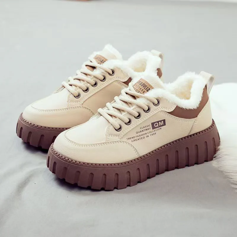 Damen Winterliche Sneakers mit kuscheligem Fleece-Futter und rutschfester Sohle - Image 3