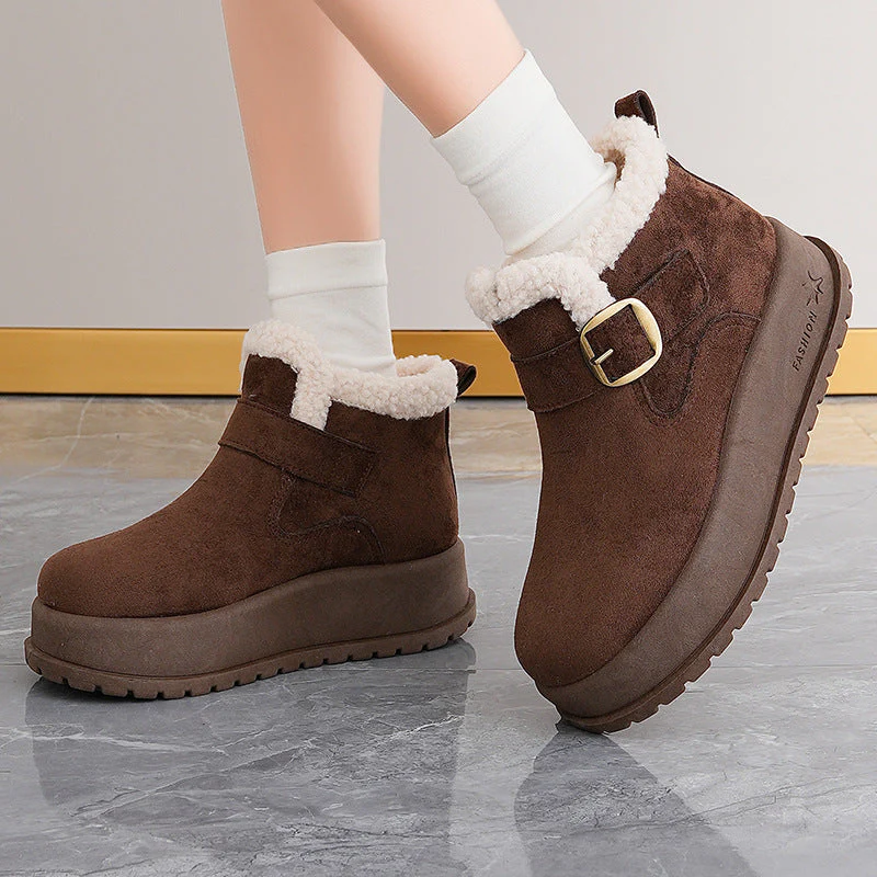 Damen Winterstiefel mit hochwertigem Fleece-Innenfutter und modischer Schnalle - Image 3