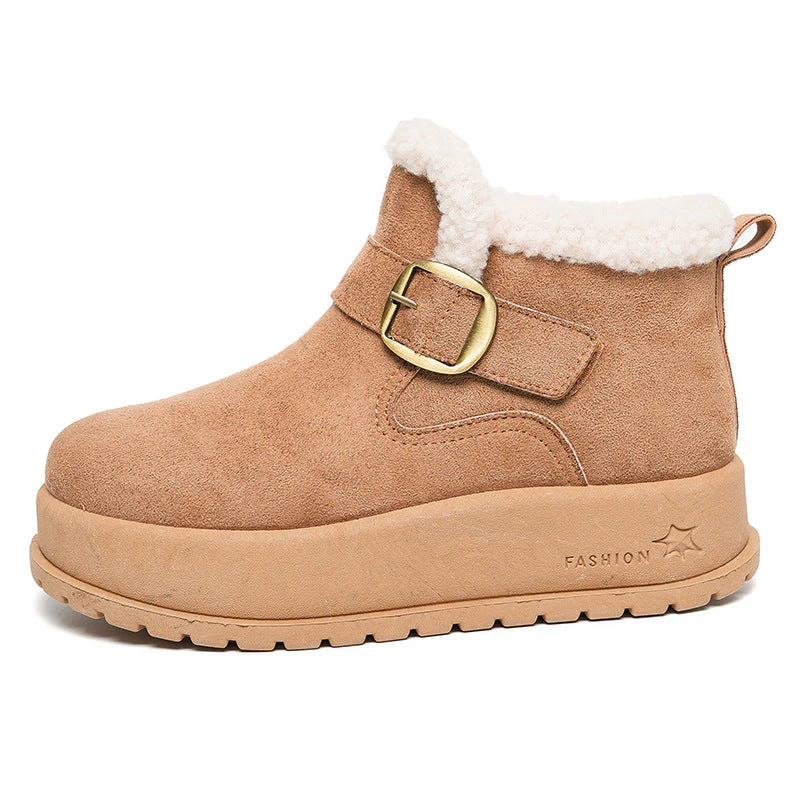 Damen Winterstiefel mit hochwertigem Fleece-Innenfutter und modischer Schnalle - Image 5