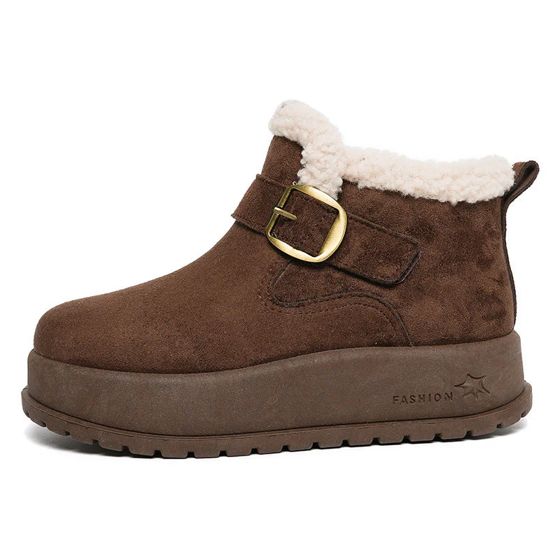 Damen Winterstiefel mit hochwertigem Fleece-Innenfutter und modischer Schnalle - Image 6