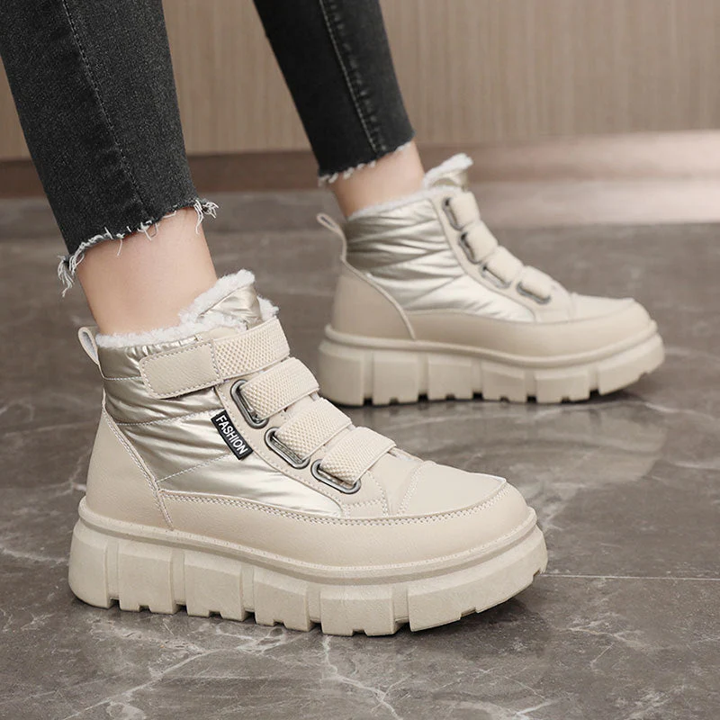 Damen Winterstiefel mit warmem Fleece-Futter und praktischen Klettverschlüssen - Image 2