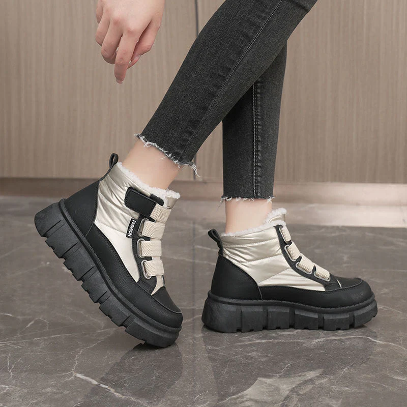 Damen Winterstiefel mit warmem Fleece-Futter und praktischen Klettverschlüssen - Image 3