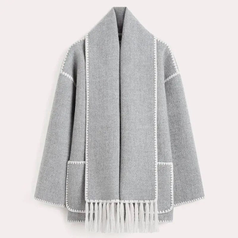 Damen Wollmantel Lang Eleganter Schnitt – Mäntel Damen Winter