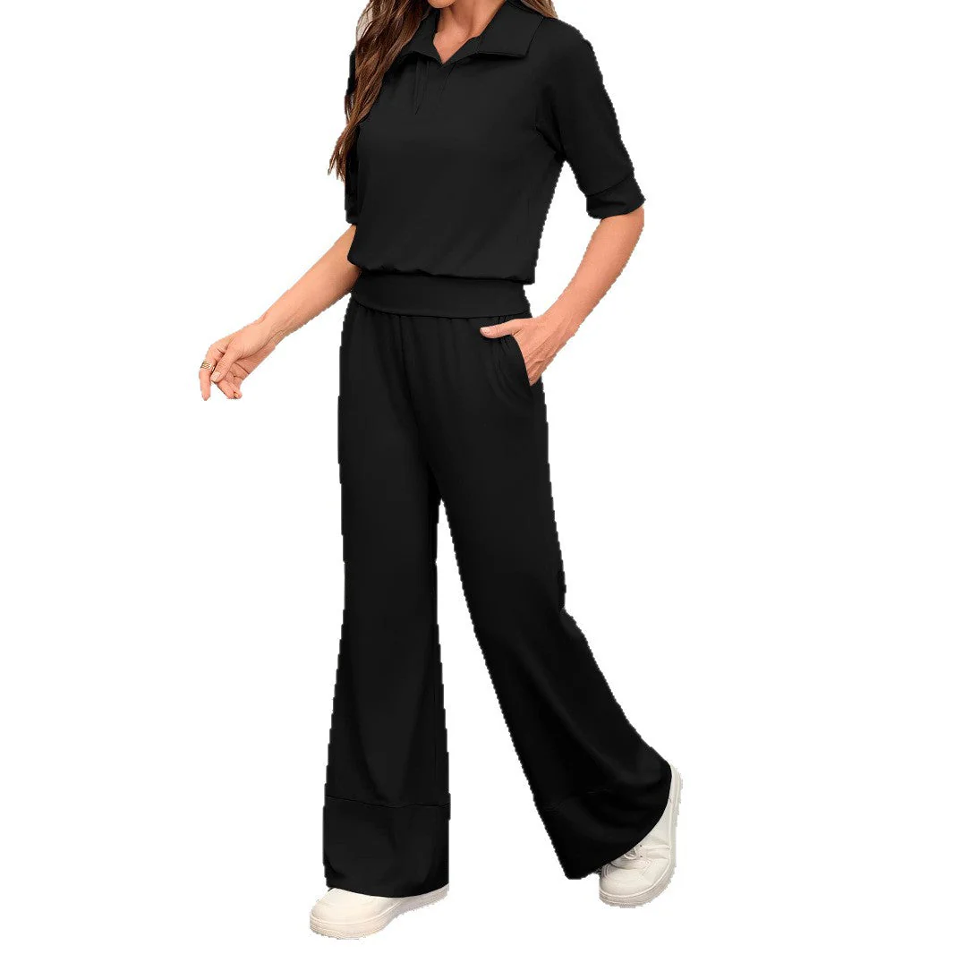 Damen Zweiteiliges Freizeit-Set mit weitem Schnitt und modischen Details - Image 4
