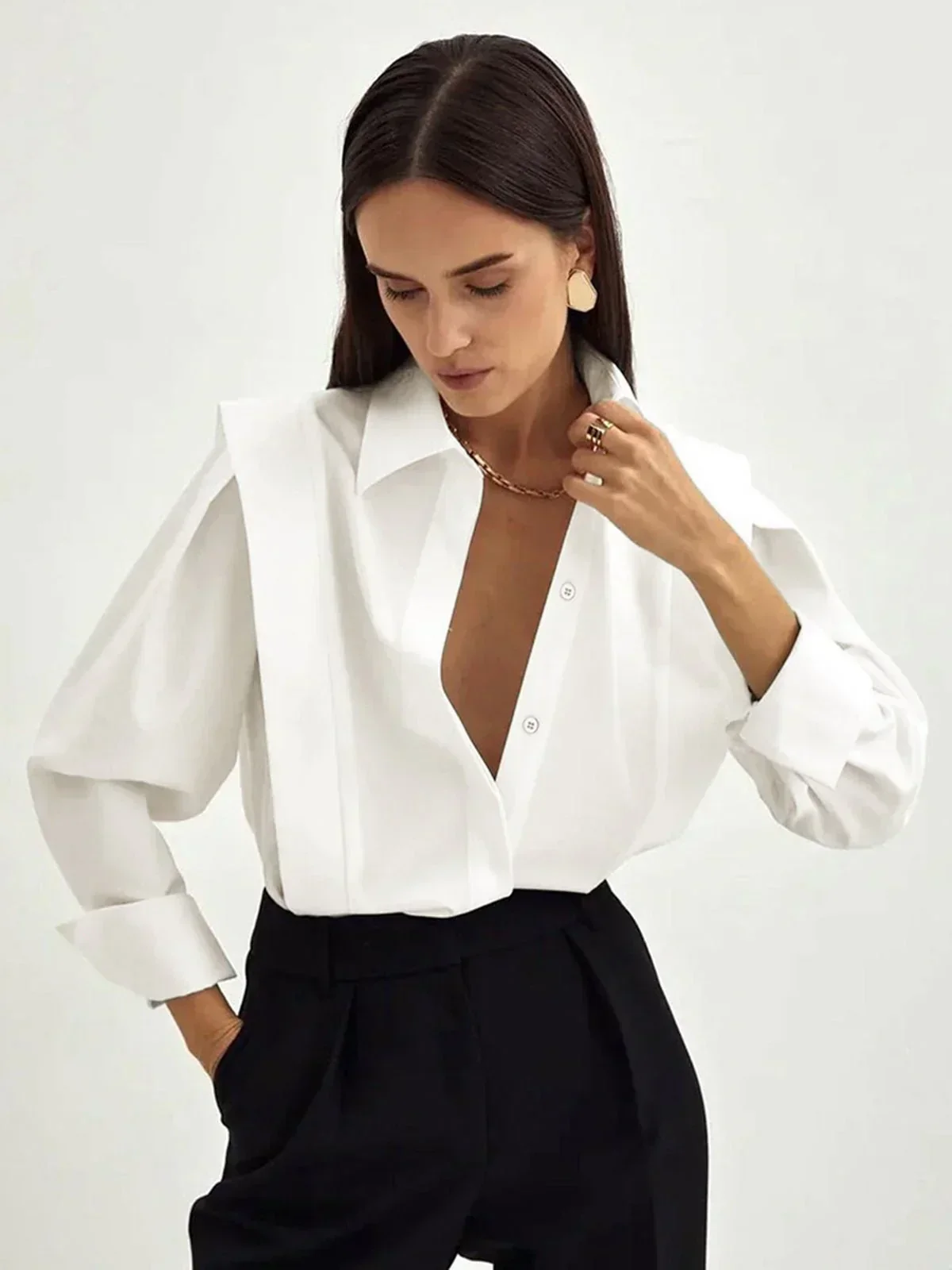 Zelda | Damen Hemd Gerader Schnitt Knopfleiste Locker – Damenhemd Oversize 2026