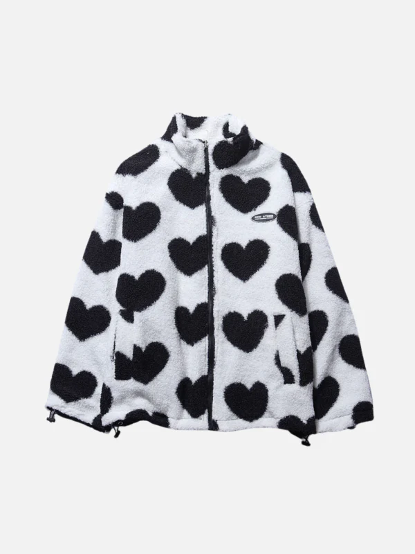 Damenjacke mit Herzprint – Vielseitige Jacke für den Alltag und besondere Anlässe - Image 3