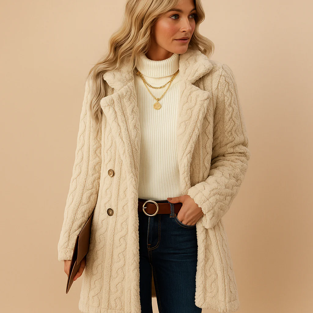 Damenjacke Tailliert Elegant Winterjacke Warm