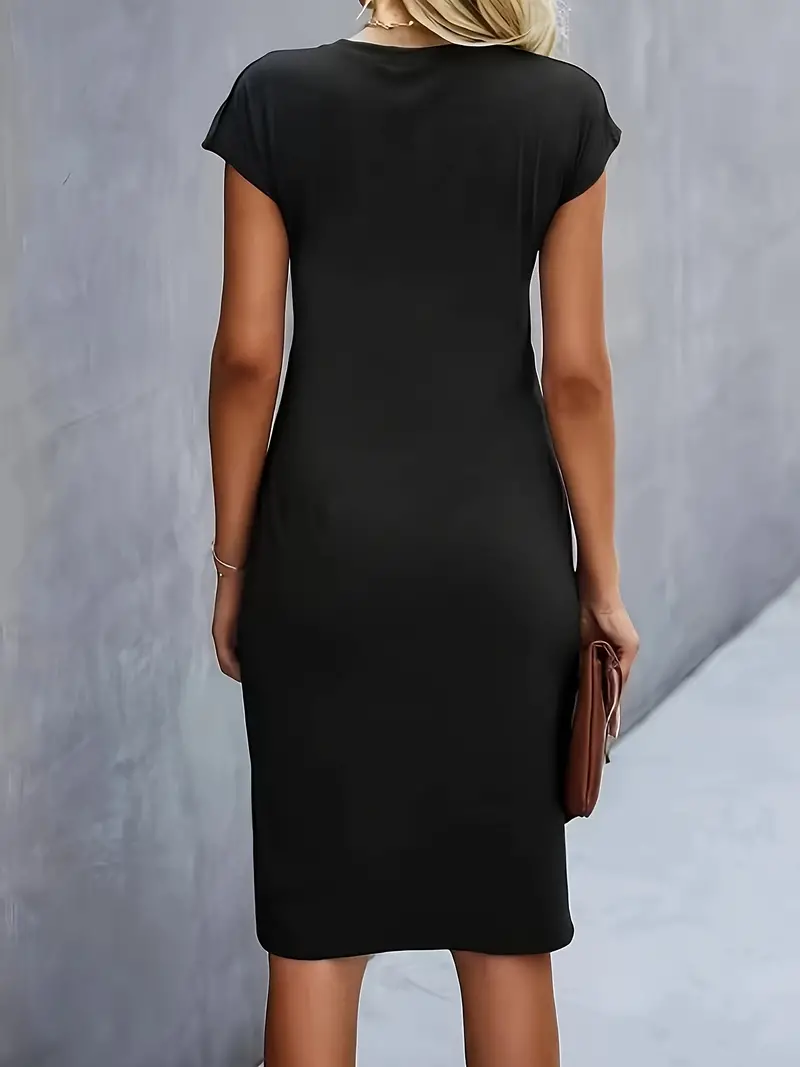 Damenkleid mit Rundhalsausschnitt – Elegantes Sommerkleid für Alltag & Besondere Anlässe