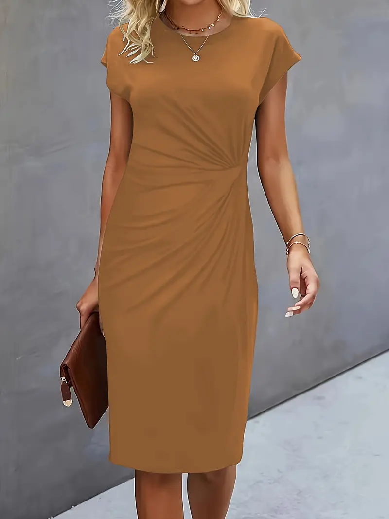 Damenkleid mit Rundhalsausschnitt – Elegantes Sommerkleid für Alltag & Besondere Anlässe - Image 20