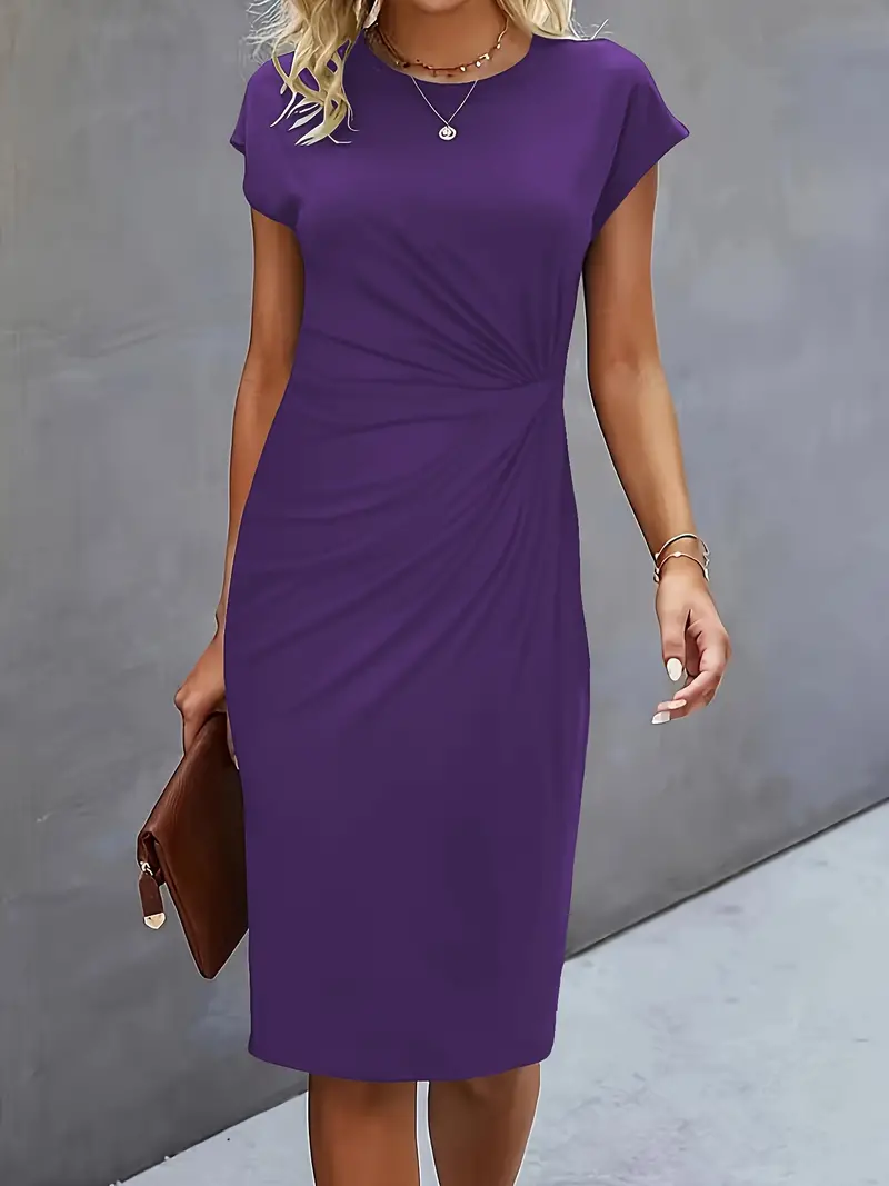 Damenkleid mit Rundhalsausschnitt – Elegantes Sommerkleid für Alltag & Besondere Anlässe - Image 24