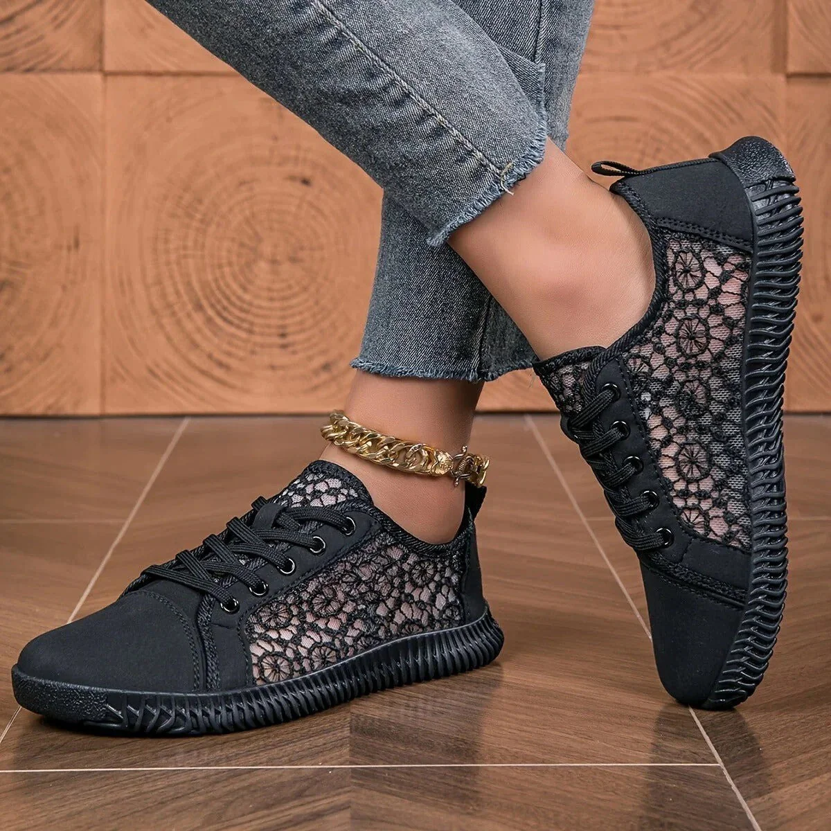 Damskie | Atmungsaktive Slip-On-Mokassins aus Mesh für Damen - Image 3