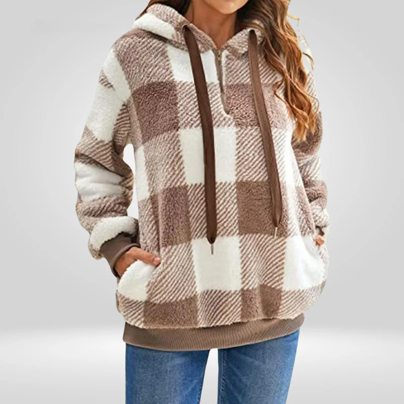 Daniela | Klassischer Hoodie mit halbem Reißverschluss