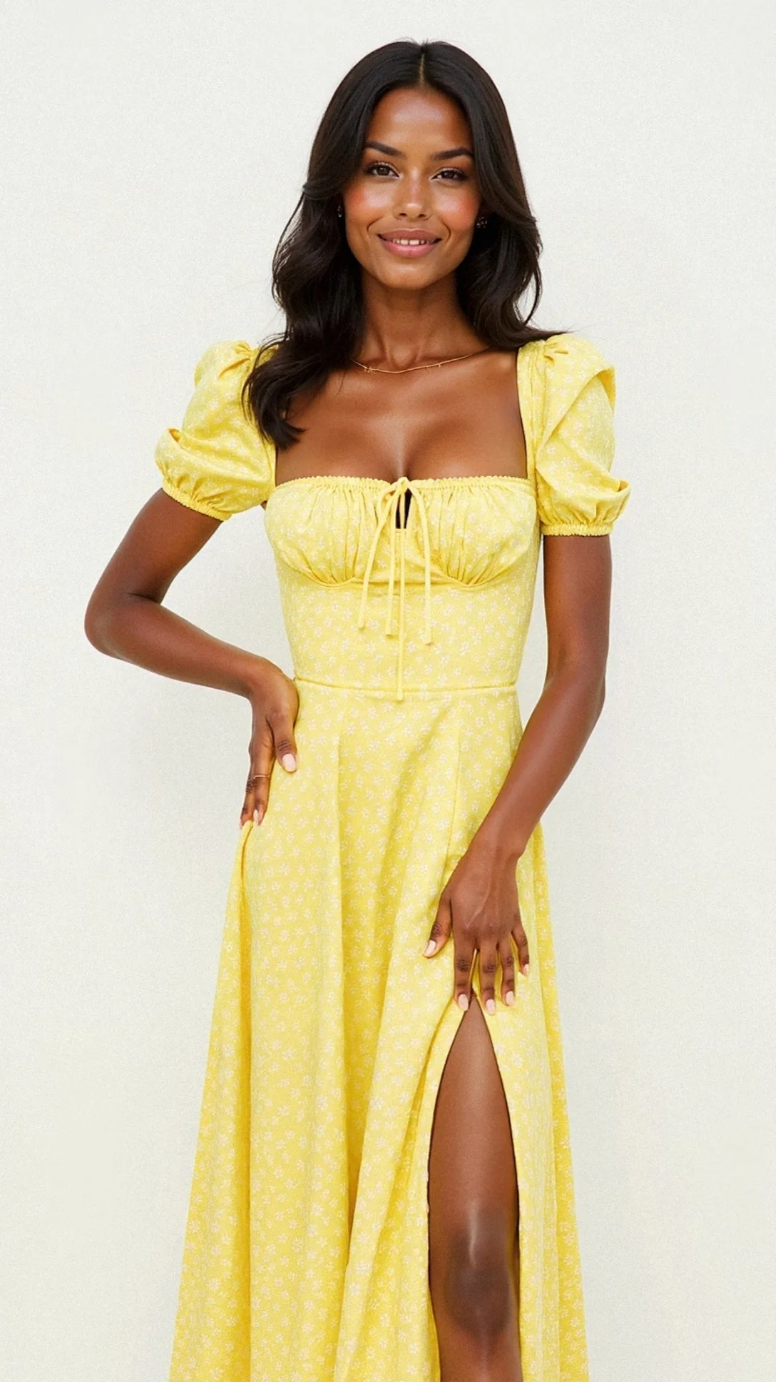 Daniela Midikleid mit quadratischem Halsausschnitt - Image 7