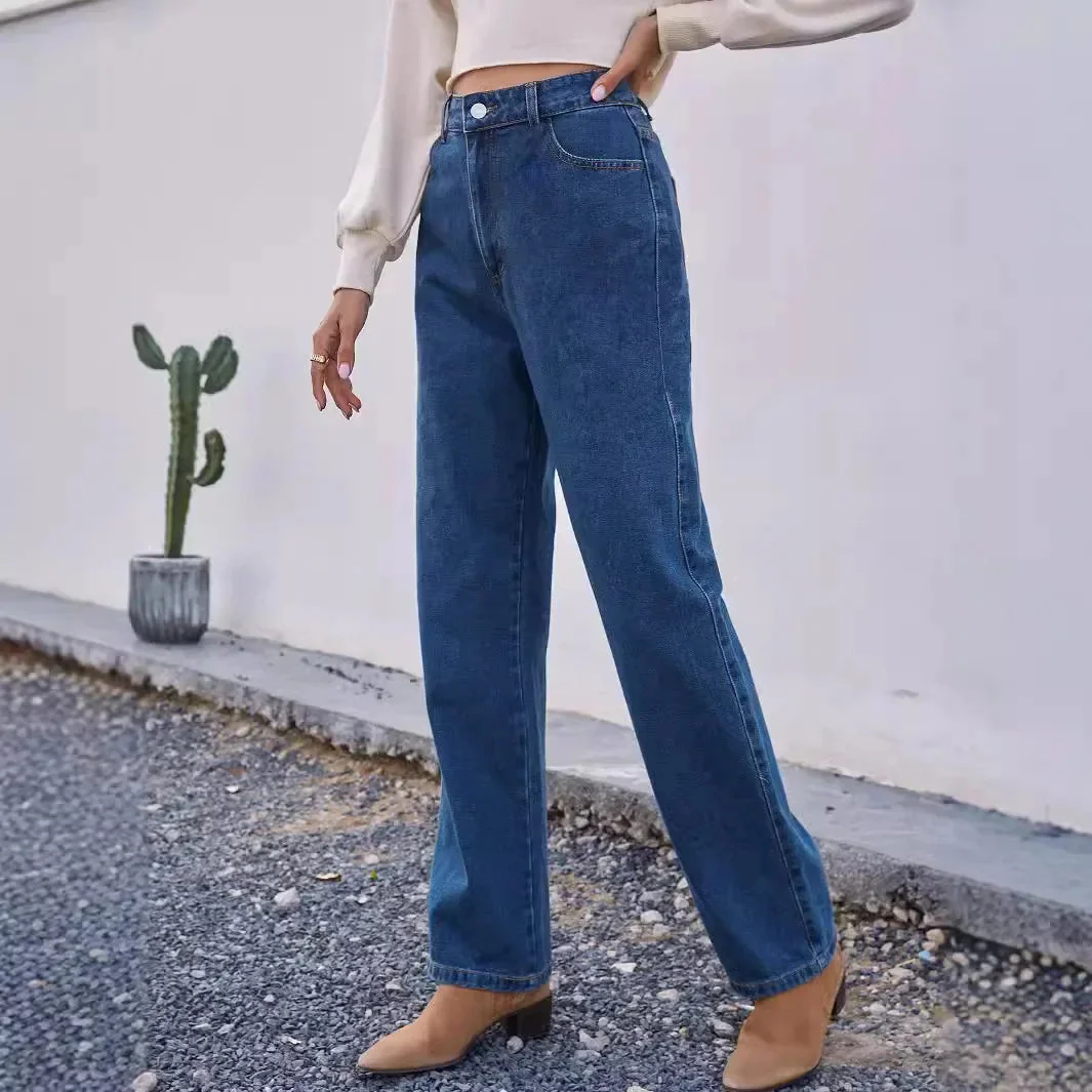 Daria | Dunkel  Mom Jeans mit Hohem Bund - Image 3