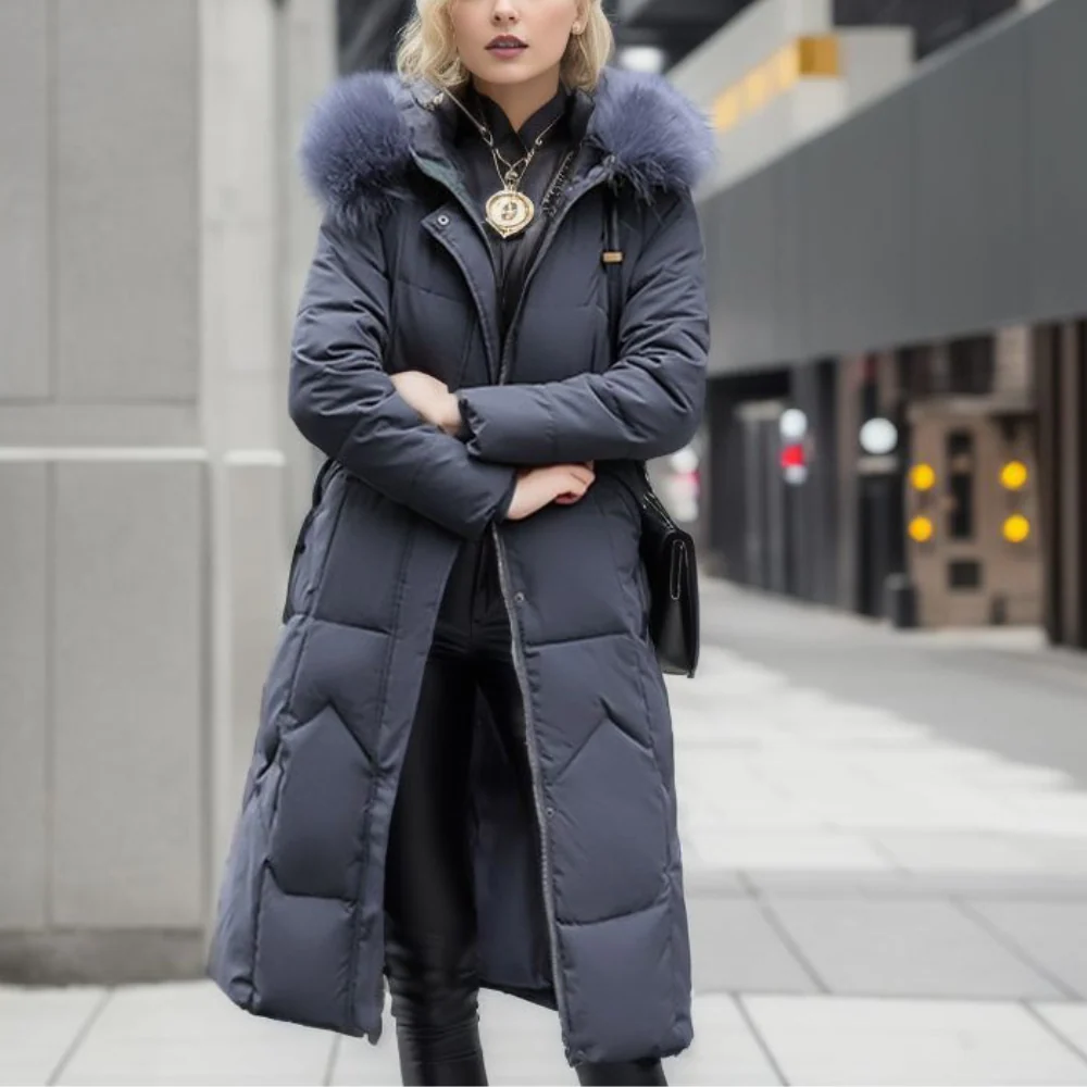 Daunenjacke Damen Lang Mit Kapuze | Gefüttert Und Elegant - Image 5