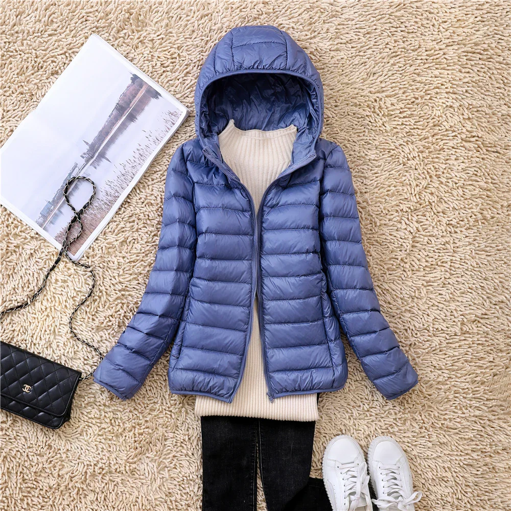 Daunenjacke Damen Leicht Mit Kapuze | Kompakt Und Gefüttert - Image 13