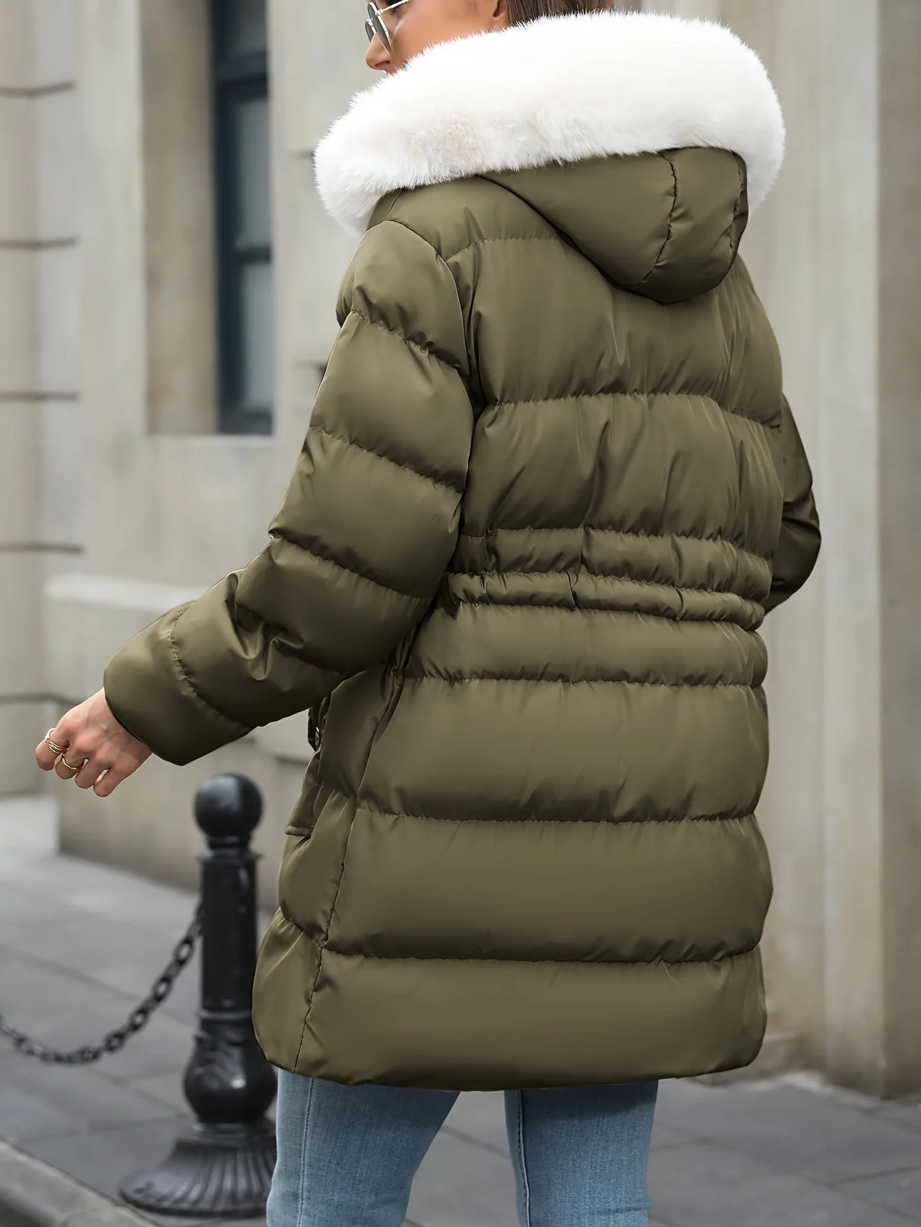 Daunenjacke Damen Mit Kapuze | Gefütterter Winterlook - Image 2