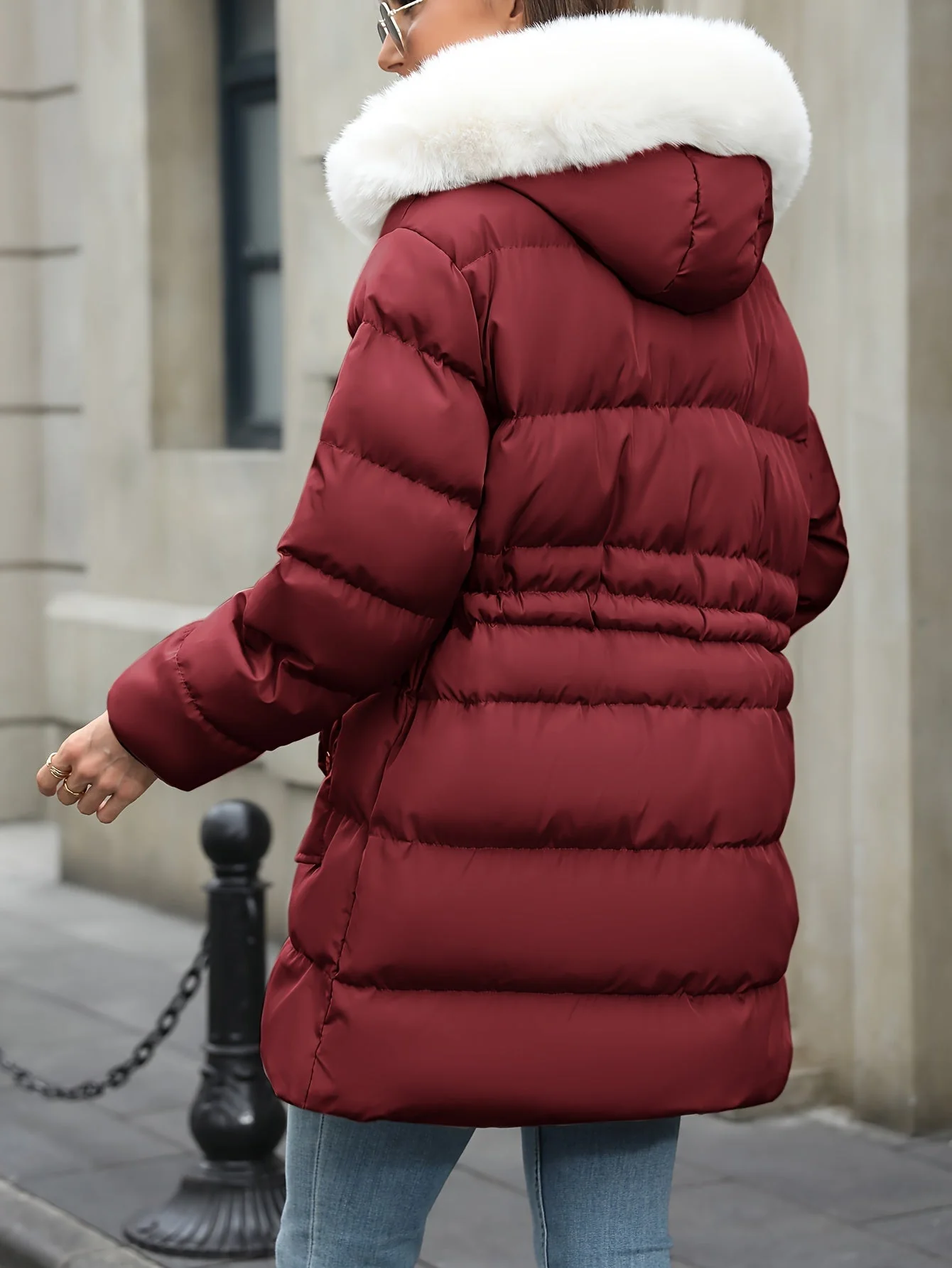 Daunenjacke Damen Mit Kapuze | Gefütterter Winterlook - Image 4