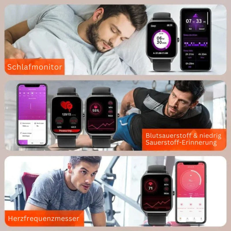 David GlucoTrack Smartwatch – Blutzuckermessgerät mit Pulsmessung, GPS und Fitness-Tracking - Image 8
