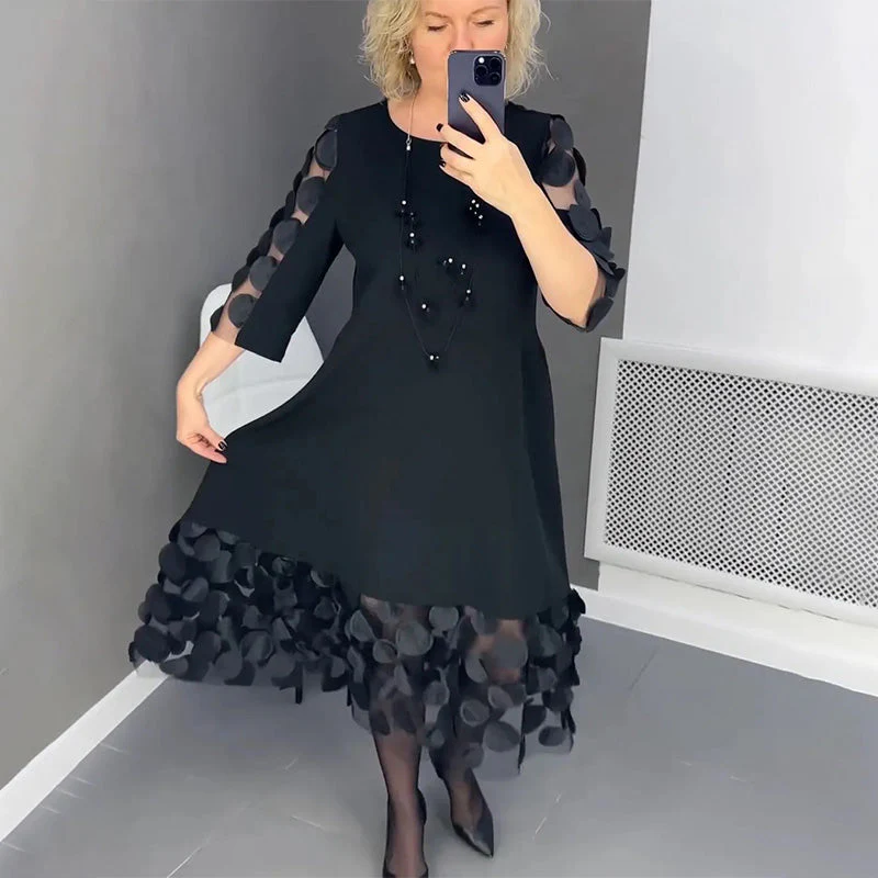 Demi | Ausgestelltes Midikleid mit Punktedekor - Image 2