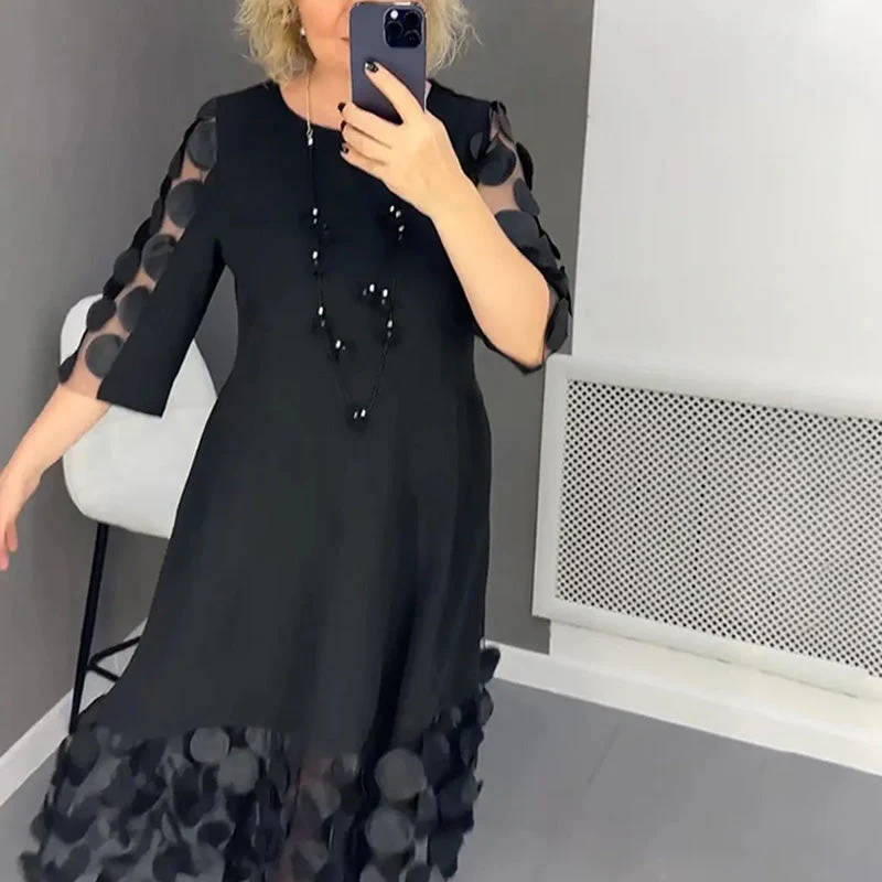 Demi | Ausgestelltes Midikleid mit Punktedekor - Image 4