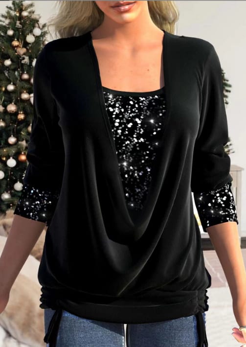Diana | SparkleFlow Paillettenbluse in Übergröße - Image 6