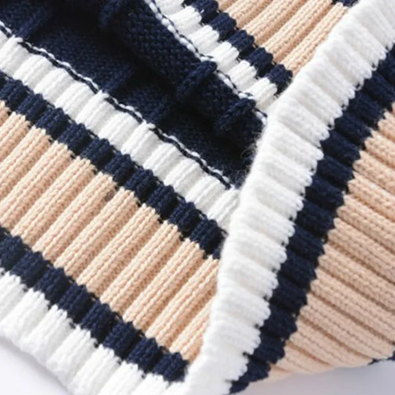 Dicker V-Ausschnitt ärmelloser Strickpullover - Image 2