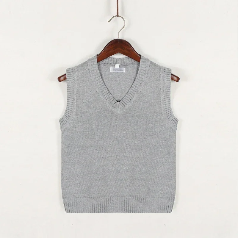 Dicker V-Ausschnitt ärmelloser Strickpullover - Image 6