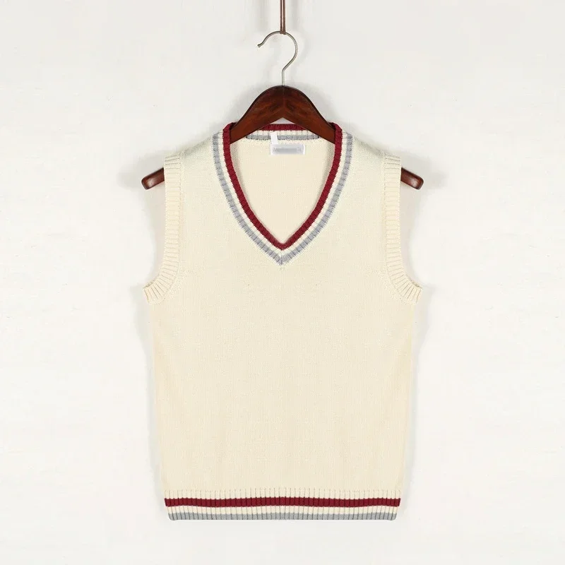 Dicker V-Ausschnitt ärmelloser Strickpullover - Image 8