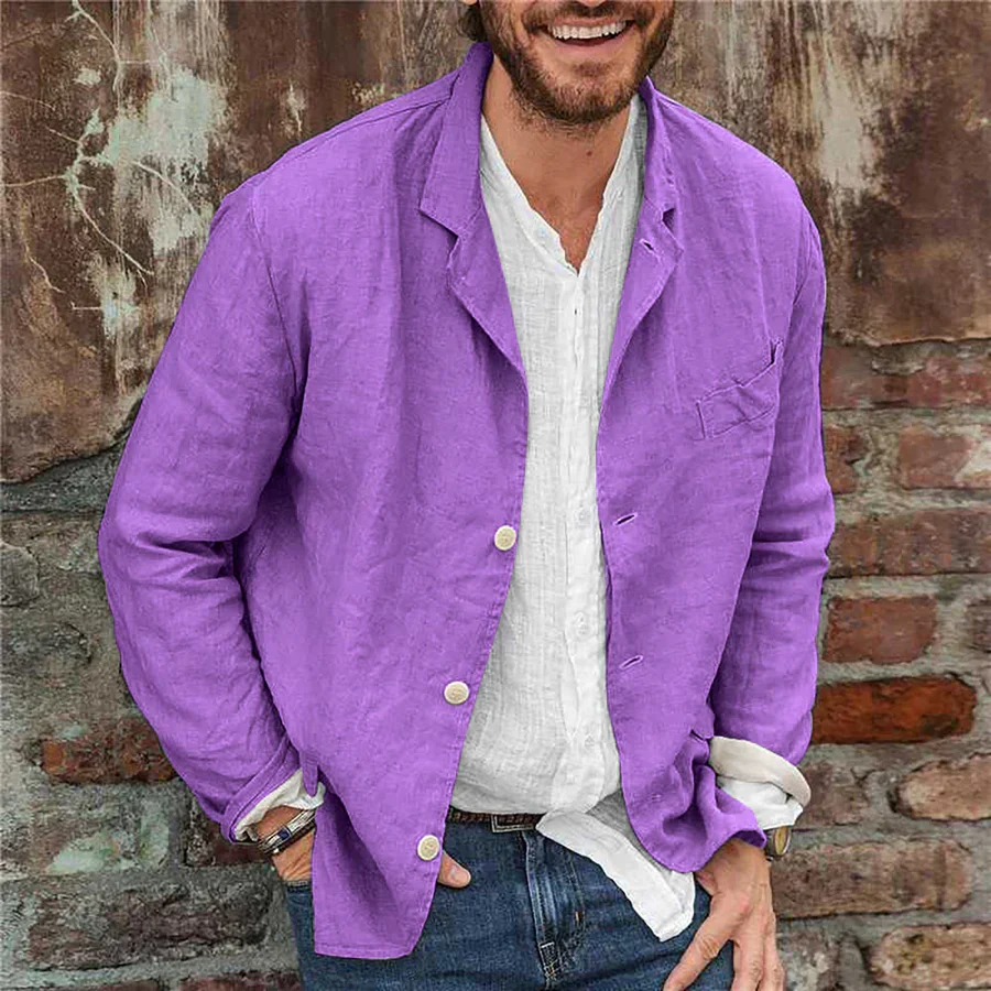 Dino - lässige baumwoll- und leinenjacke - Image 6