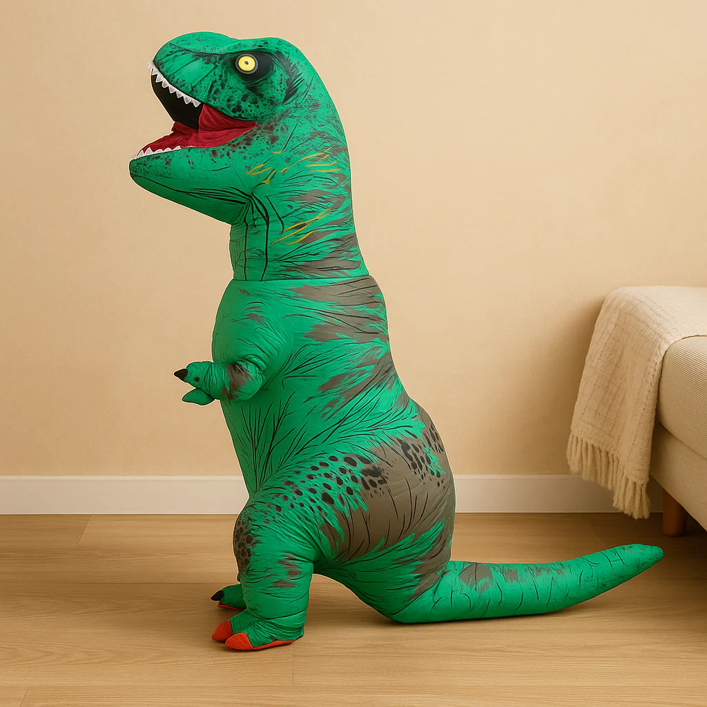 DinoRampage | Aufblasbares T-Rex-Kostüm für Halloween und Partys