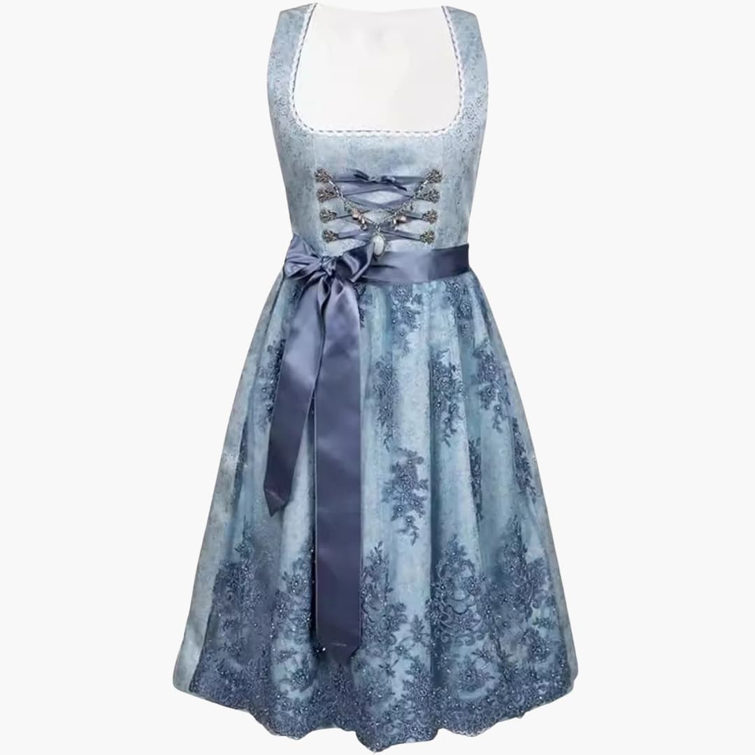 Dirndl kleid mit Spitzenärmeln für Damen - Oktoberfest 2025 - Image 2