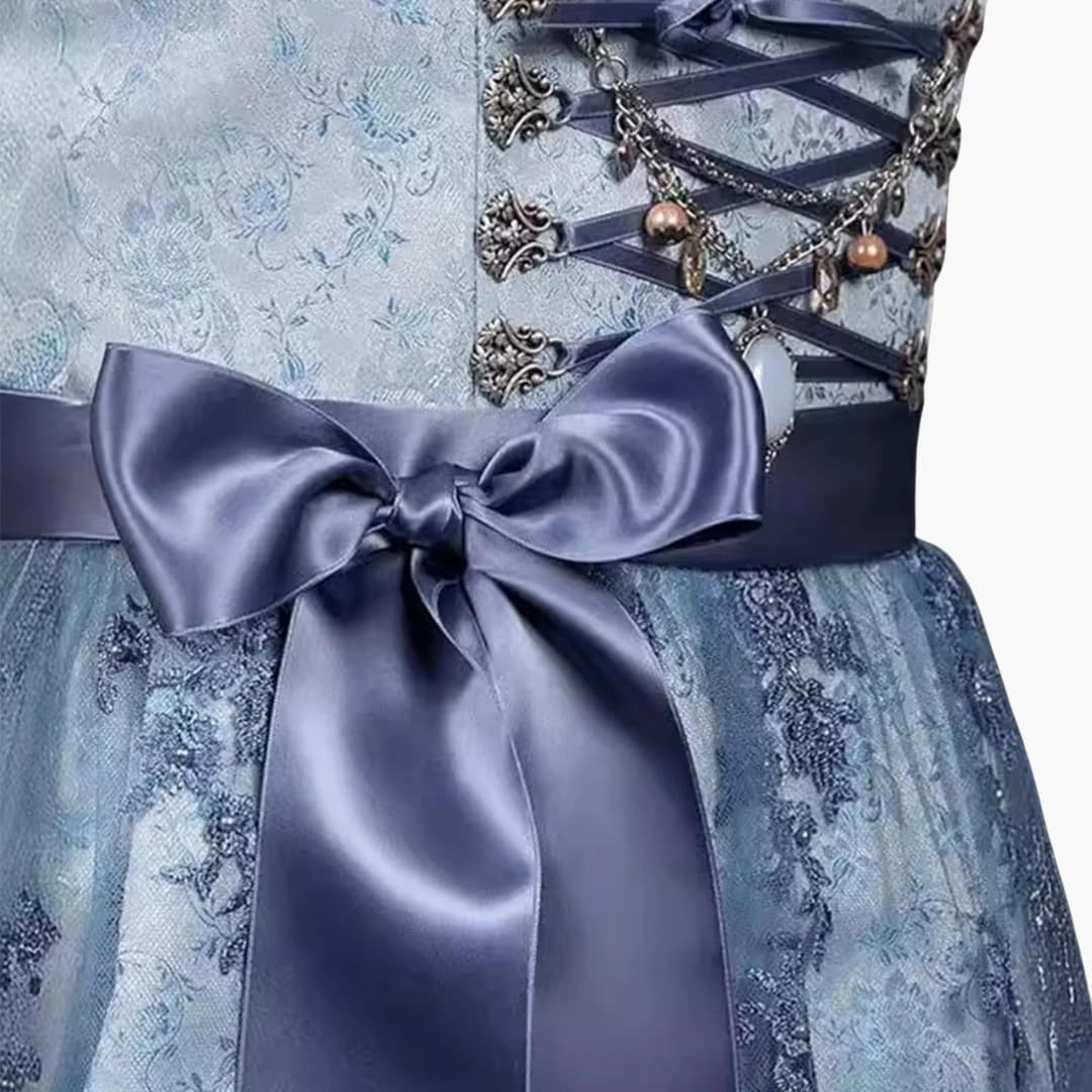 Dirndl kleid mit Spitzenärmeln für Damen - Oktoberfest 2025 - Image 3