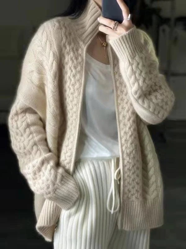 Dorian | Grobstrick Rollkragen Cardigan - Image 2
