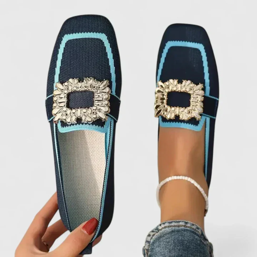 Doris | Damen Kristallschnalle Slip-On Loafer - Image 4